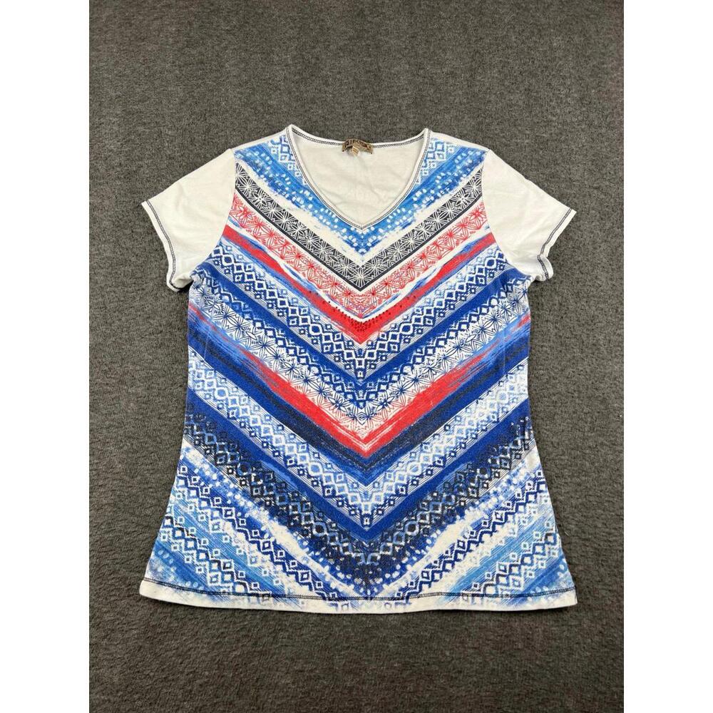 Blue Canyon Women's Short Sleeve V-Neck T-Shirt Size XL